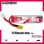 GAONENG GNB 3S 11.4V HV 720MAH 100C XT30 LiPo Battery FPV Drone Long Type LiHV High Voltage